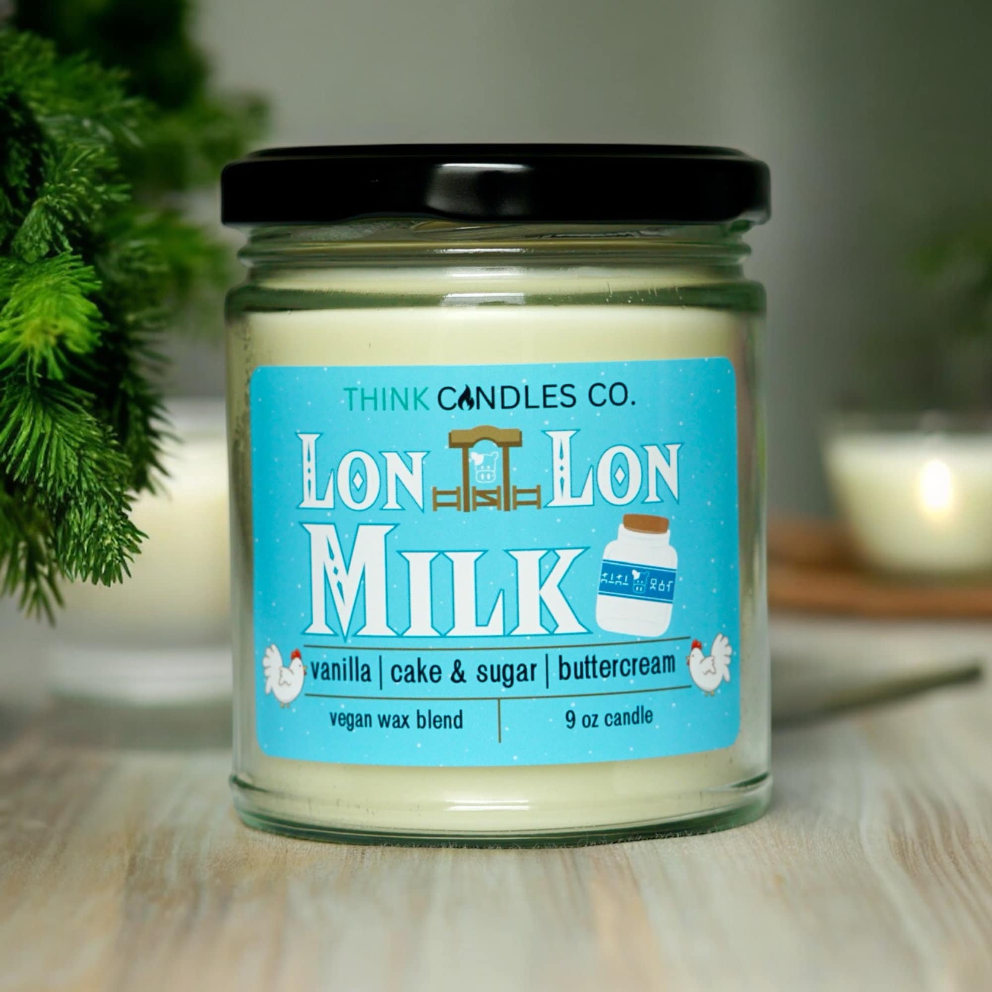 Lon Lon Milk Candle | TLOZ Inspired Gaming Candle | Hand Poured Vegan Wax Blend Candle | 9 oz, 4 oz Candle