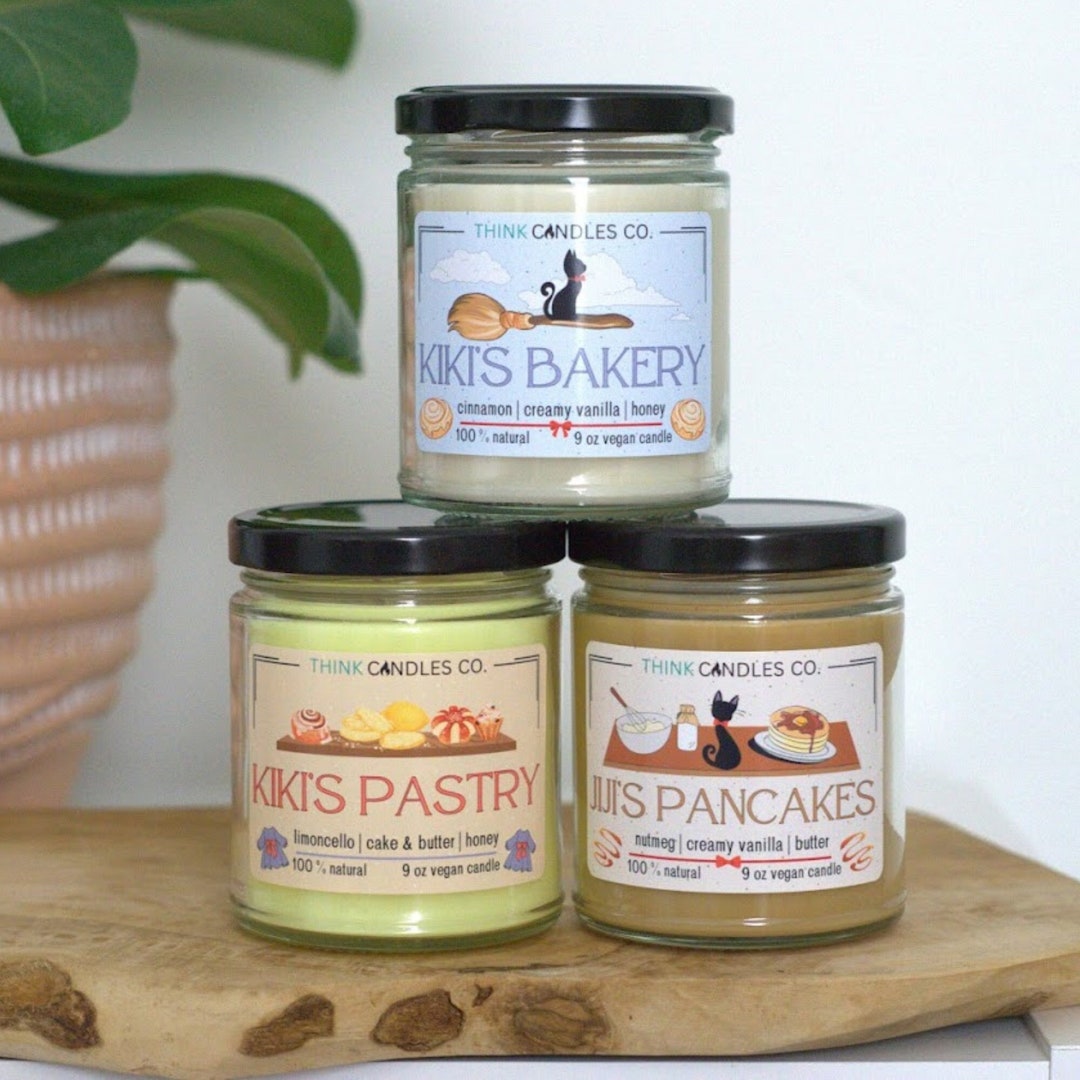 Kiki's Bakery, Kiki's Pastry & Jiji's Pancakes Candle Bundle 9 Oz Hand