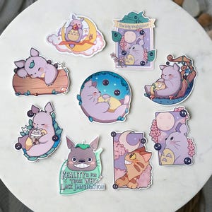 Sleeping Giant Stickers | Ghibli Inspired Stickers | Anime Stickers | Glossy Vinyl Stickers | Choose Your Stickers