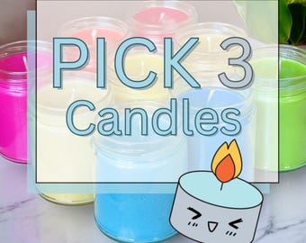 Pick 3 Candle Bundle | 9 oz Hand Poured Vegan Wax Blend Candles