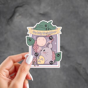 Pacote de Adesivos de Anime | Adesivos Inspirados no Studio Ghibli | Adesivos de Anime | Adesivos de Vinil Brilhante | Escolha Seus Adesivos Be My Neighbor