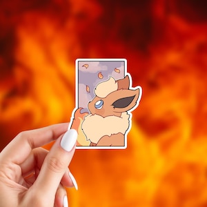 Eeveelution Stickers | Pocket Monster Inspired Stickers | Glossy Vinyl Stickers | Choose Your Stickers Flareon