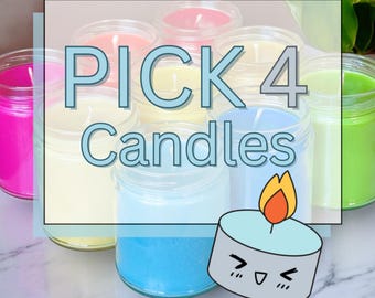 Pick 4 Candle Bundle | 9 oz Hand Poured Vegan Wax Blend Candles