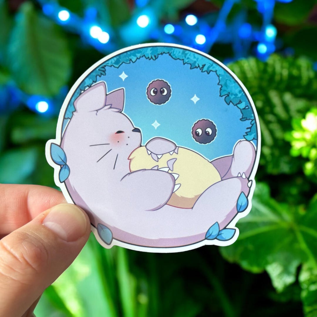 Totoro Sticker | Ghibli Inspired Sticker | Anime Sticker | Waterproof ...