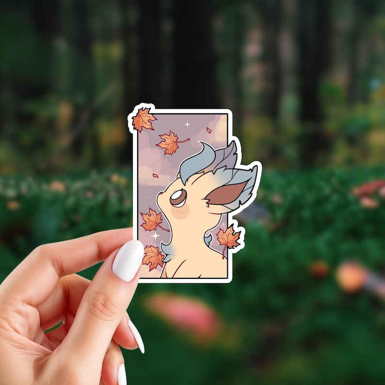 Eeveelution Stickers | Pocket Monster Inspired Stickers | Glossy Vinyl Stickers | Choose Your Stickers Leafeon