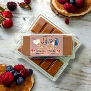 Jiji&#39;s Pancakes Snap Bar | Delivery Service Inspired | Hand Poured Vegan Wax Blend Snap Bar | Strong Scented Snap Bar | 2 oz Snap Bar