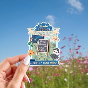 Pacote de Adesivos de Anime | Adesivos Inspirados no Studio Ghibli | Adesivos de Anime | Adesivos de Vinil Brilhante | Escolha Seus Adesivos Howl & Sophie Garden