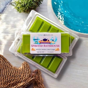 Spirited Bath House Snap Bar | Anime Inspired Snap Bar | Hand Poured Vegan Wax Blend Snap Bar | Strong Scented Snap Bar | 2 oz Snap Bar