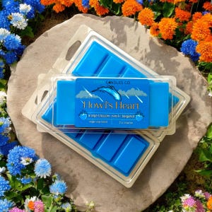 Howl&#39;s Heart Snap Bar | Moving Castle Anime Inspired | Hand Poured Vegan Wax Blend Snap Bar | Strong Scented Snap Bar | 2 oz Snap Bar