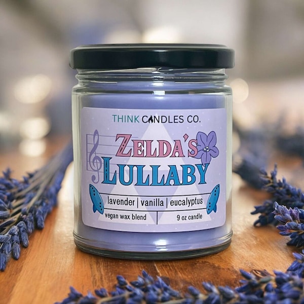 Zelda's Lullaby Candle | TLOZ Inspired Gaming Candle | Hand Poured Vegan Wax Blend Candle | 9 oz, 4 oz, 2 oz Snap Bar