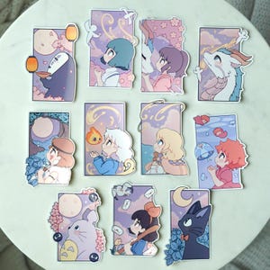 Anime Sticker Bundle | Ghibli Inspired Stickers | Anime Stickers | Glossy Vinyl Stickers | Choose Your Stickers