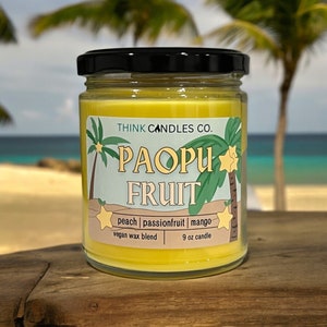 Paopu Fruit Candle | Kingdom Hearts Inspired Candle | Hand Poured Vegan Wax Blend Candle | 9 oz, 4 oz Candle