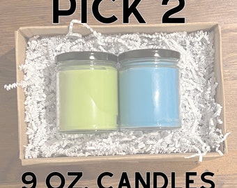 Pick 2 Candle Bundle | 9 oz Hand Poured Vegan Wax Blend Candles