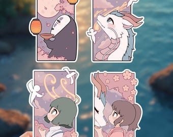 Anime Sticker Bundle | Ghibli Inspired Stickers | Anime Stickers | Glossy Vinyl Stickers | Choose Your Stickers