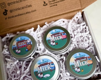 Lon Lon Milk 2 oz Sample Pack Bundle | Cucco Farms, LL Milk Vanilla, LL Milk Strawberry, LL Milk Banana | 2 oz Sample Tin Bundle