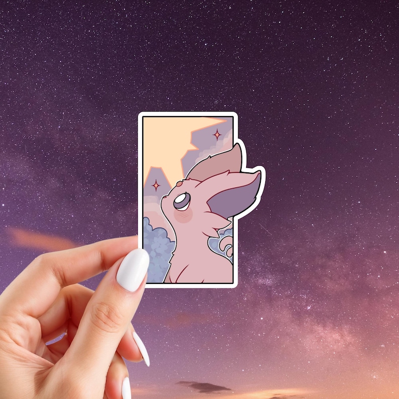 Eeveelution Stickers | Pocket Monster Inspired Stickers | Glossy Vinyl Stickers | Choose Your Stickers Espeon