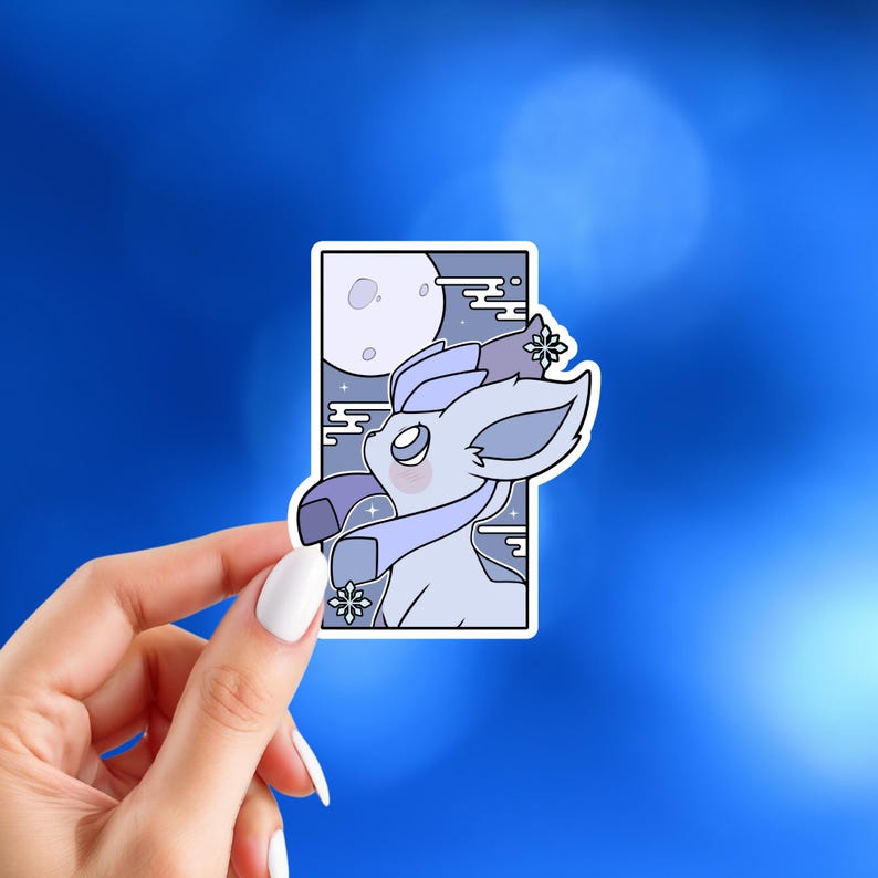 Eeveelution Stickers | Pocket Monster Inspired Stickers | Glossy Vinyl Stickers | Choose Your Stickers Glaceon