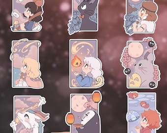 Anime Sticker Bundle | Ghibli Inspired Stickers | Anime Stickers | Glossy Vinyl Stickers | Choose Your Stickers