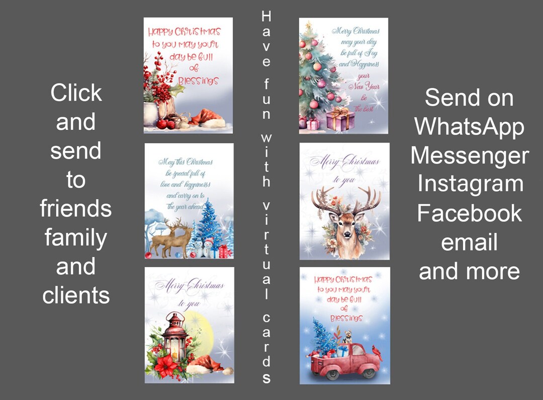 Cartes de Noël virtuelles Mixed3 à envoyer à vos amis votre - Etsy France