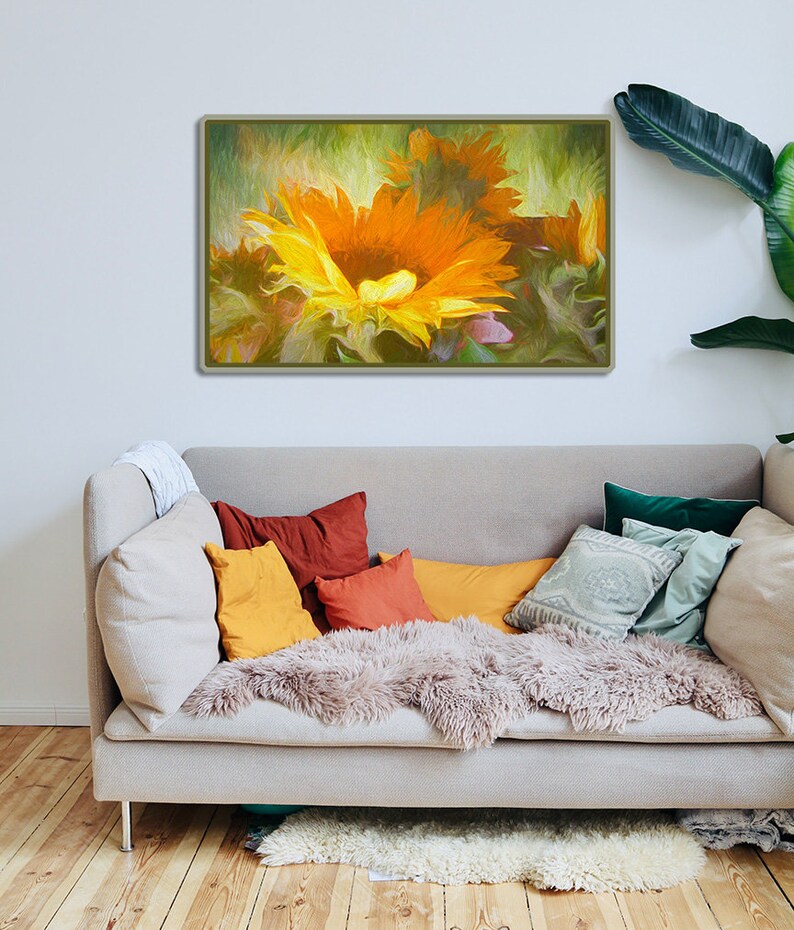 Sunflowers Original Printable Digital Wall Art Decor for Bedroom, Living/ Dining Room, Office
