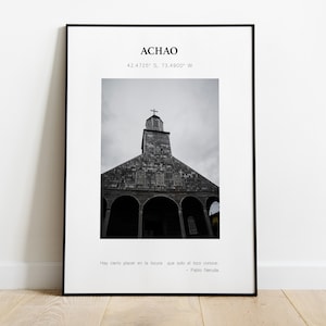 Achao Chile Travel Print, Achao Chile Photography, Chiloe Travel Gift, Chile Wall Decor, Achao Chiloe Digital Art Print, Digital Downloads