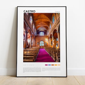 Castro Chile Travel Print, Chile Photography, Chile Travel Gift, Chile Wall Decor, Chile Digital Art Print, Church Photo, Digital Downloads