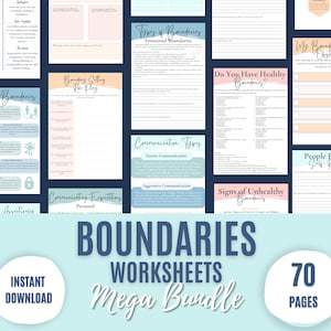 Boundaries Worksheet, Boundaries Workbook, Therapy Worksheet, Social Worker, Psychologist, People pleasing, CBT Worksheets, Assertiveness