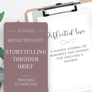 Grief Counseling, Story Telling, Grief Journal, Therapy Worksheets, Therapist Resources, Bereavement, Printable worksheets, digital download