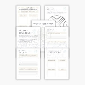 Values Worksheets, ACT Worksheets, Acceptance and Commitment Therapy ...