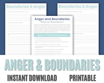 Anger Management Therapy Tools, Anger & Boundaries, Psychology Worksheets, Therapist, Social Work, CBT Worksheets, DBT, Therapy Worksheet