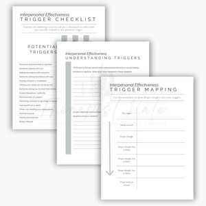 Identifying Triggers Worksheet.pdf Identifying Triggers Therapy Worksheet Set (printable PDF) - Etsy