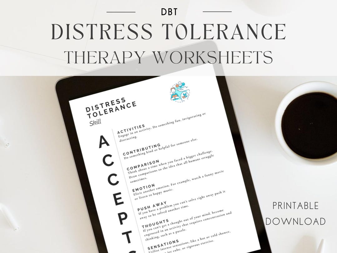 DBT Distress Tolerance Skills Handouts, Dialectical Behavioral Therapy ...