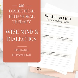 DBT Wise Mind & Dialectics Worksheets: Therapy Aides (printable PDF) - Etsy