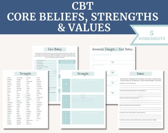 CBT Core Beliefs Worksheet, Therapy Worksheets, Mood Tracker, Shadow Work, School Psychology, Social Worker, CBT Worksheets, DBT, Life Coach