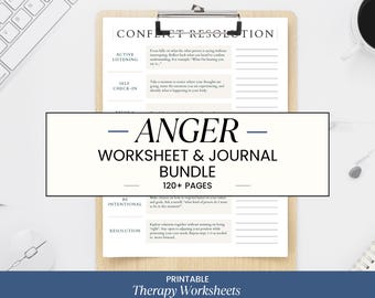 Werkbladen woedebeheersing: therapiehulpmiddelen voor DGT, CGT (126 afdrukbare pagina's, pdf)