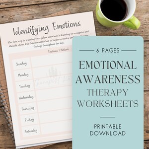 Emotional Awareness Worksheets, Self Awareness, Shadow Work, CBT Worksheets, DBT, Social Work, School Psychology, Therapy Worksheets