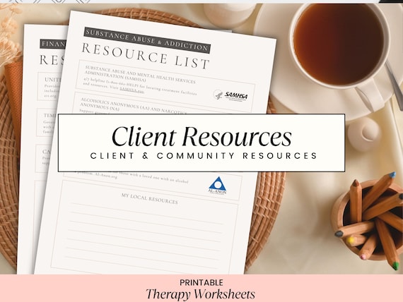 Therapy Client Resource Pack | Private Practice Downloads