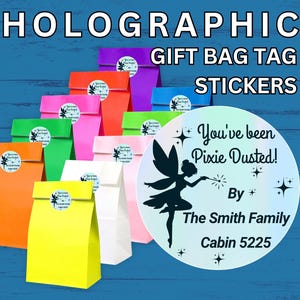 Pixie Dusted Sticker Personalized Fish Extender Gift Labels Cruise Gift Bags Cruising Ducks Tags Fairy Stickers Disney Cruise Favors Custom