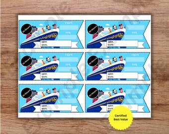 Fish Extender Tags Personalized Cruise Printable Gift Tag, Dis ney Cruise 2025/26 Items Wish - Magic - Dream - Wonder - Fantasy - Treasure
