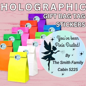 Pixie Dusted Sticker Personalized Fish Extender Gift Labels Cruise Gift Bags Cruising Ducks Tags Fairy Stickers Disney Cruise Favors Custom