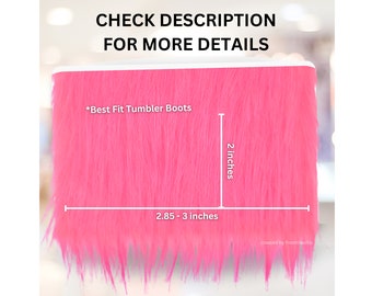 Pink Fluffy Tumbler Boot Bumper Wrap" Silicone Sleeve Water Bottle Mat Skin Stanley, Brumate, HydroJug, Owala, Hydroflask Cup Accessories