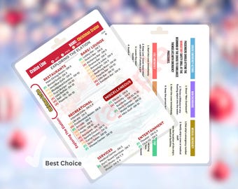 Christmas Cruise Carnival Ship Deck Navigator Card - CCL Personalized Deck Finder Cruise Cards for Carnival Cruises Wayfinder