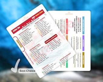 Alaska Cruise Carnival Ship Deck Navigator Card - CCL Personalized Deck Finder Cruise Cards for Carnival Cruises Wayfinder