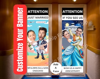 Viral Couples Cruise, Wedding, Honeymoon, Anniversary Decoration Stateroom Door Banner, Cabin Door Sign, Ship Magnet Alternative Door Decor
