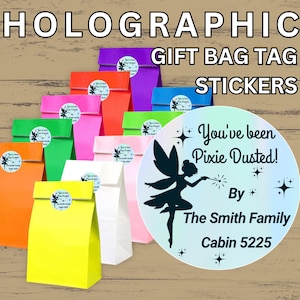 Pixie Dusted Sticker Personalized Fish Extender Gift Labels Cruise Gift Bags Cruising Ducks Tags Fairy Stickers Disney Cruise Favors Custom
