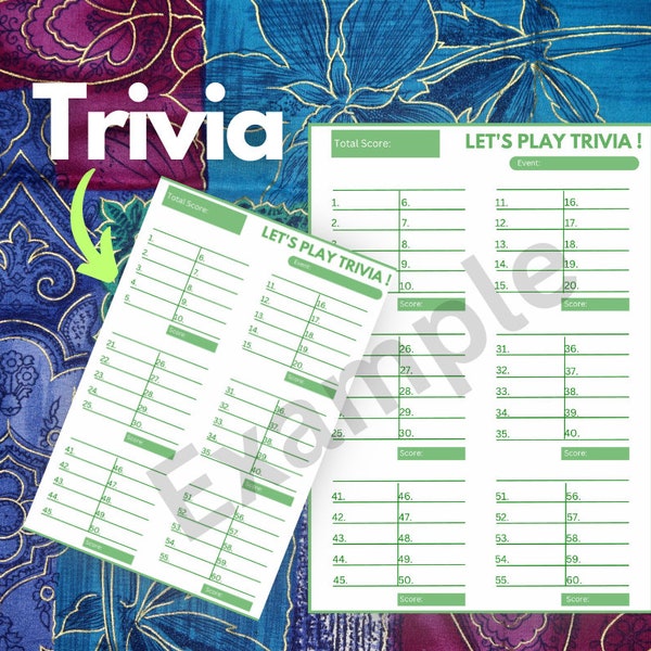 Trivia Score Sheet Etsy trivia-score-sheet-etsy