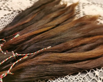 Suri alpaca locks 9-10" (24-26cm) washed and combed for doll hair