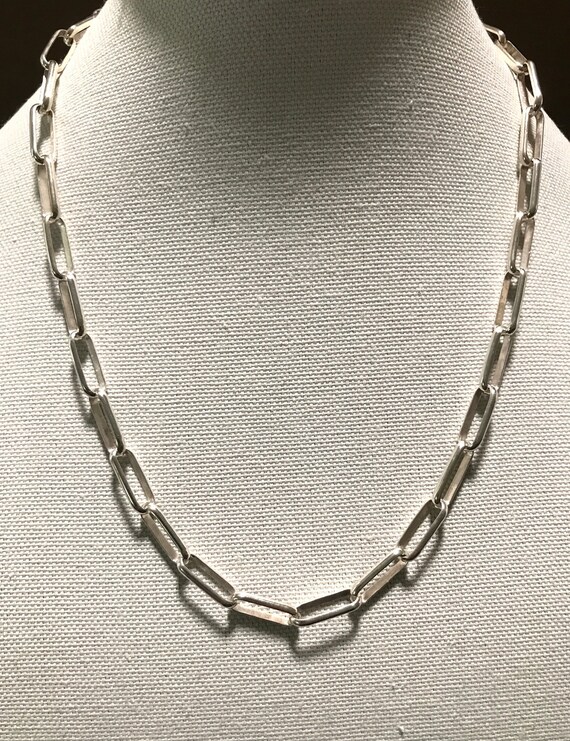 Unique Heavy Solid Silver Chain Necklace 22