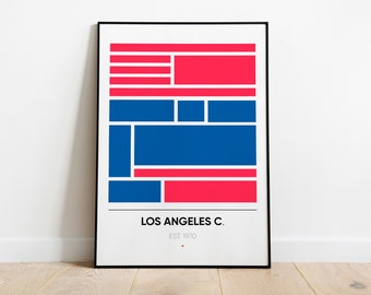 LOS ANGELES CLIPPERS poster, Nba Minimal Team Posters Series, wall art printed poster