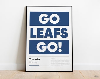Toronto Maple Leafs Poster, NHL Hockey Wall Art
